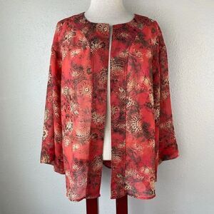Wear It Sheer Blouse Too Size 1 EUC